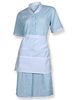 Female cleaning gown and apron set